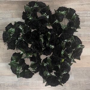 7 Black Floral Wreath Decor Center pieces
